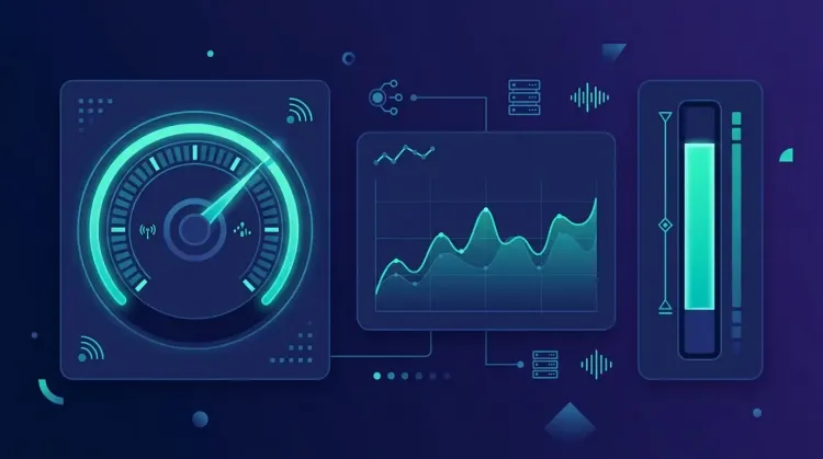 Speech-to-text API SLA dashboard with uptime and latency metrics